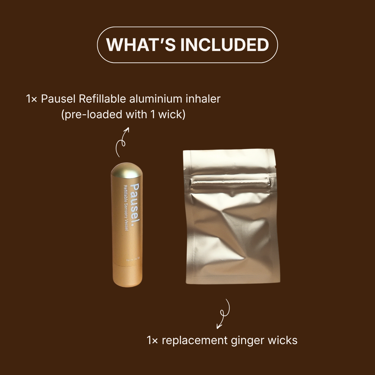 Pausel Starter Kit — Refillable Ginger Aromatherapy Inhaler